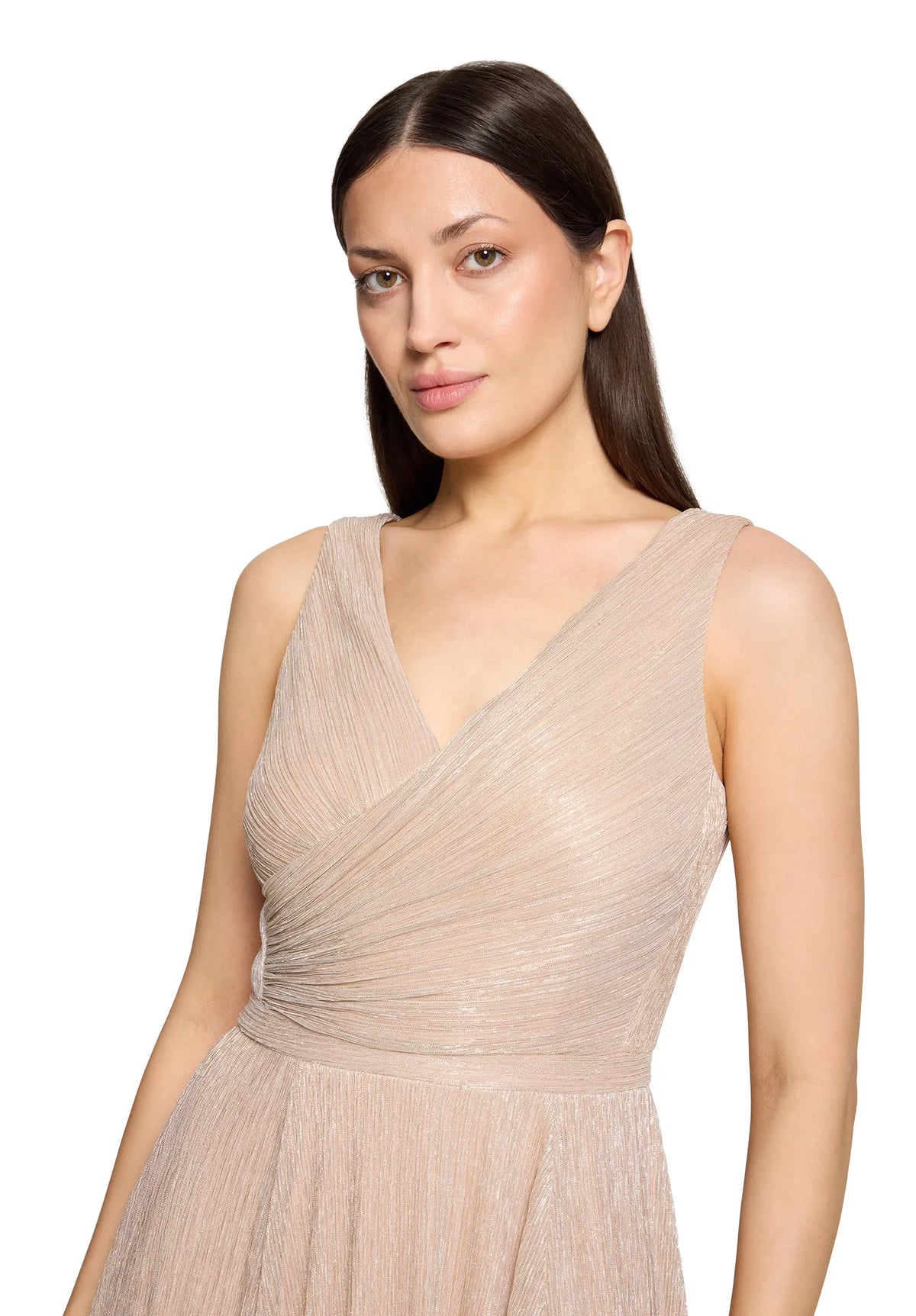 Vera Mont Cream/White Women Dress Long Without Sleeve SKU: 0445-4669_1811 Image 06