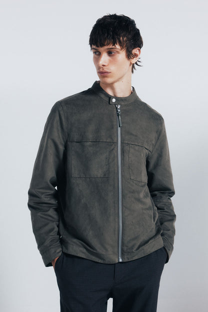 Springfield_Green_Faux Suede Jacket_0482282_91_05