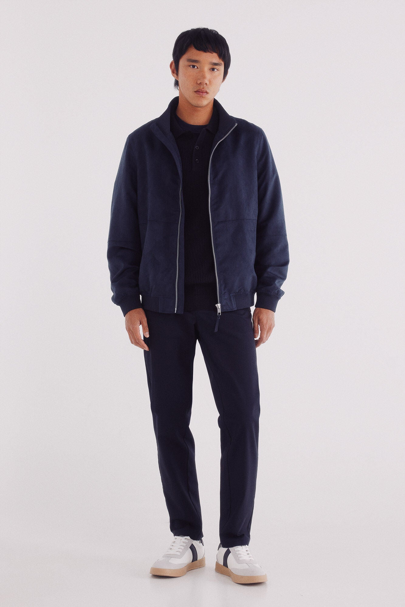 Springfield_Blue_Faux Suede Jacket_0482284_11_03