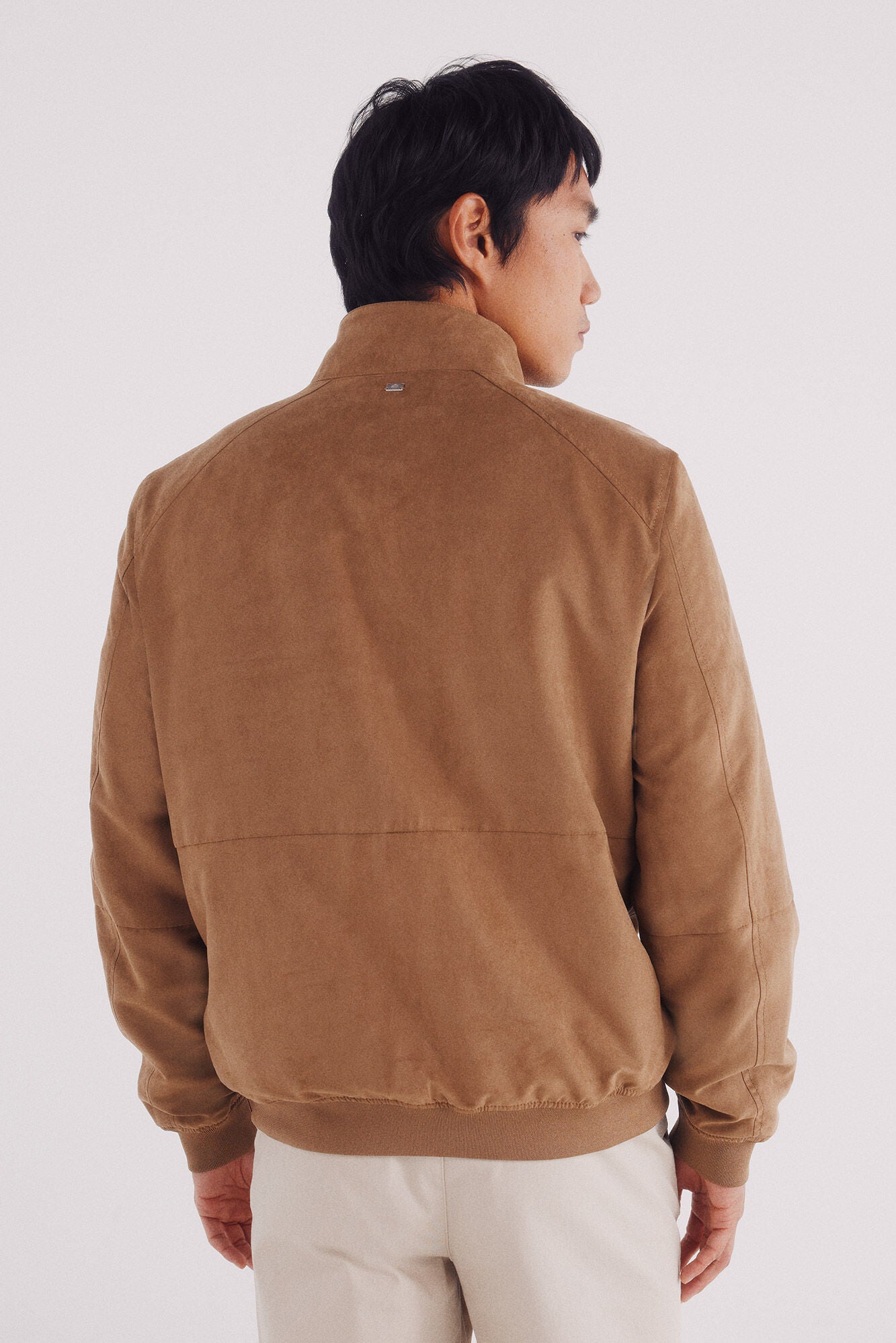 Springfield_Beige_Faux Suede Jacket_0482284_54_06