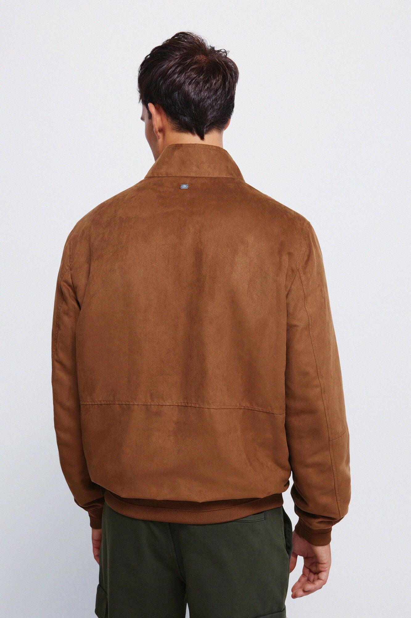 Springfield_Brown_Suede Effect Quilted Jacket_0482291_55_05