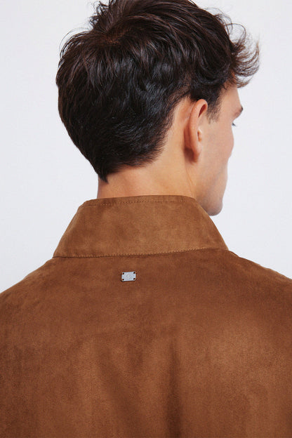 Springfield_Brown_Suede Effect Quilted Jacket_0482291_55_06