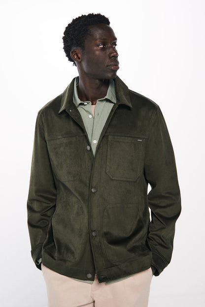 Springfield_Faux Leather Overshirt_0489247_90_04