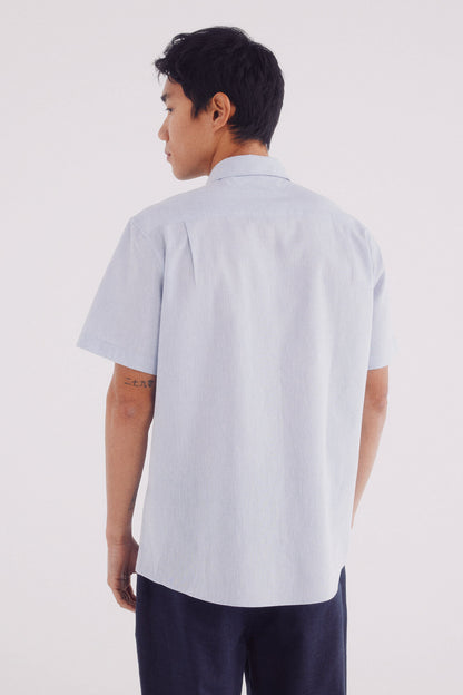 Springfield_Linen Shirt with Short Sleeves_0549131_18_03