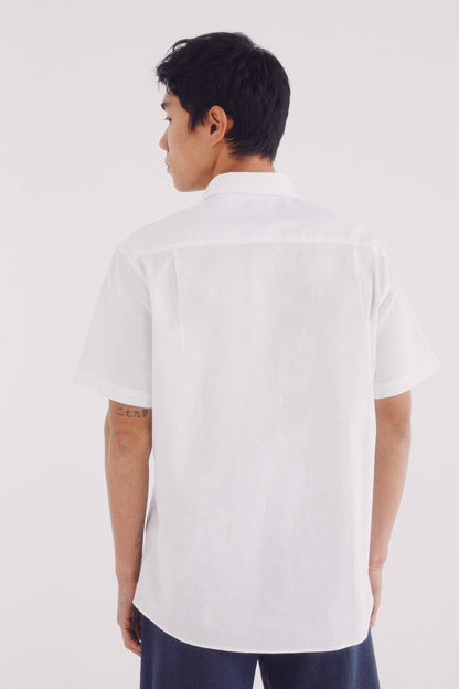 Springfield_Linen Shirt with Short Sleeves_0549131_99_04