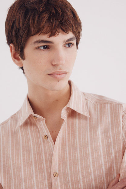 Springfield_Short Sleeve Linen Shirt with Pocket_0549133_65_02