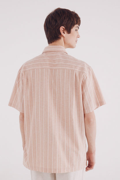 Springfield_Short Sleeve Linen Shirt with Pocket_0549133_65_05