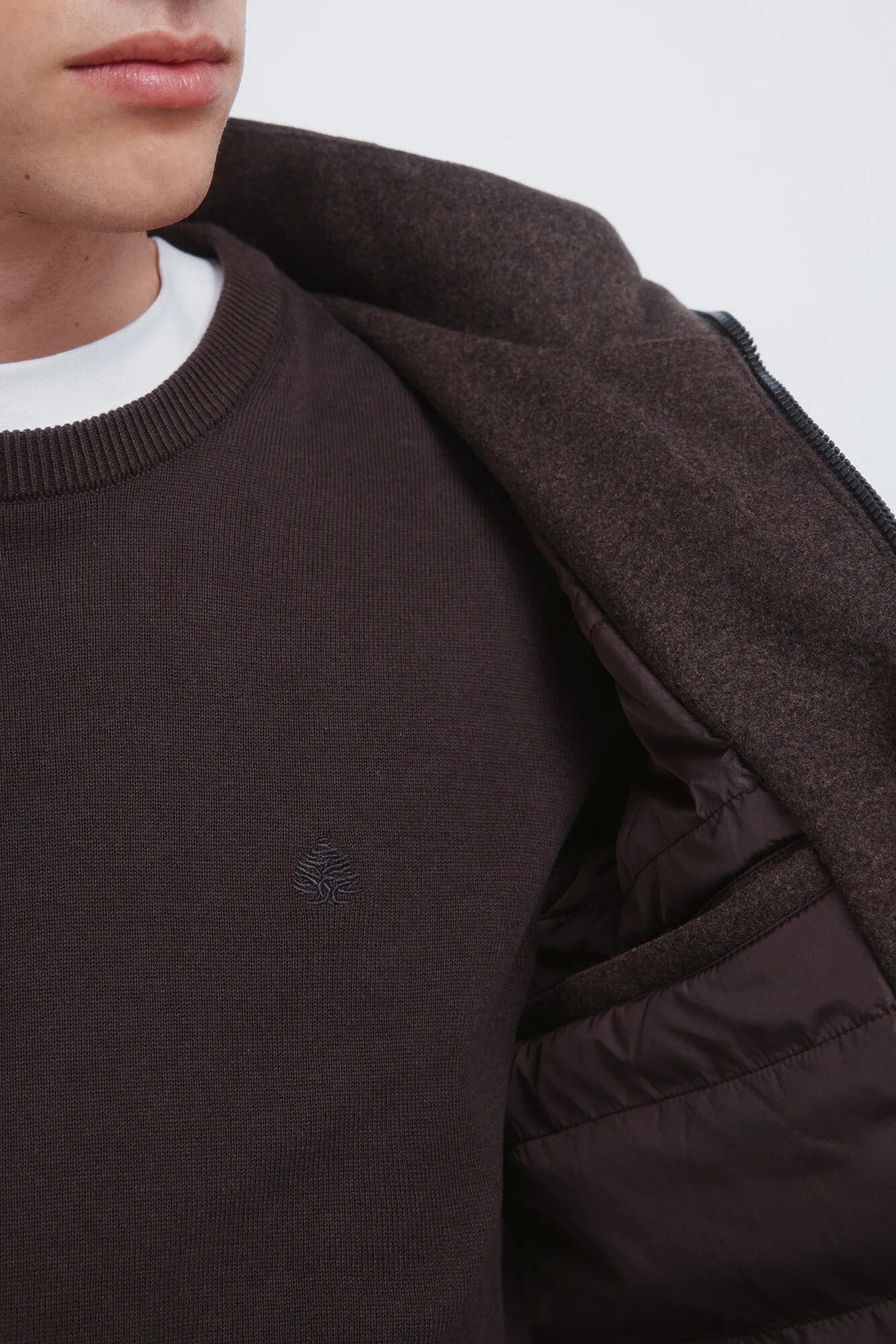 Springfield_Brown Print_Long Wool -Effect Parka_0582656_39_04