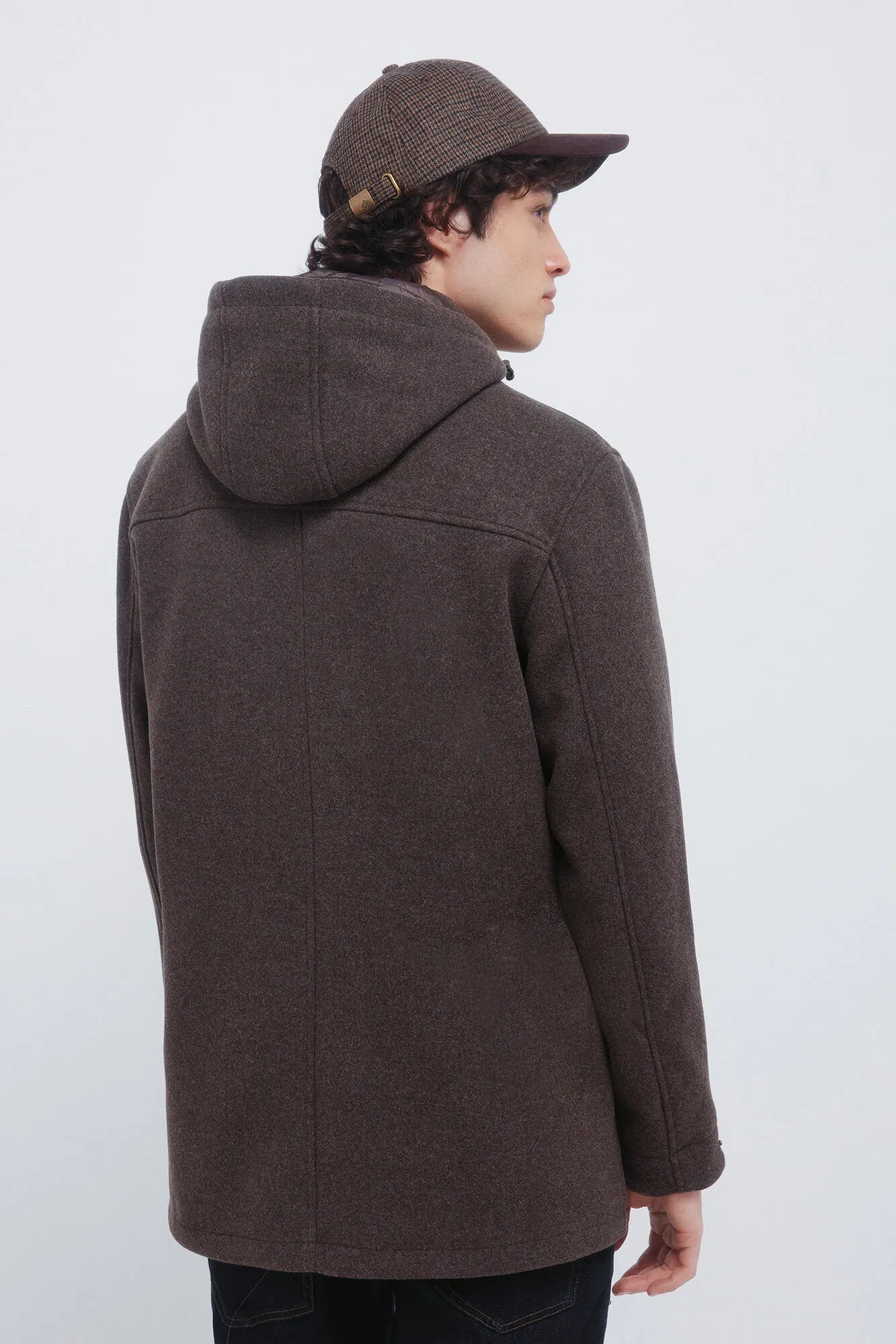 Springfield_Brown Print_Long Wool -Effect Parka_0582656_39_07