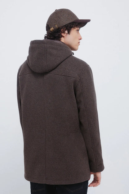 Springfield_Brown Print_Long Wool -Effect Parka_0582656_39_07