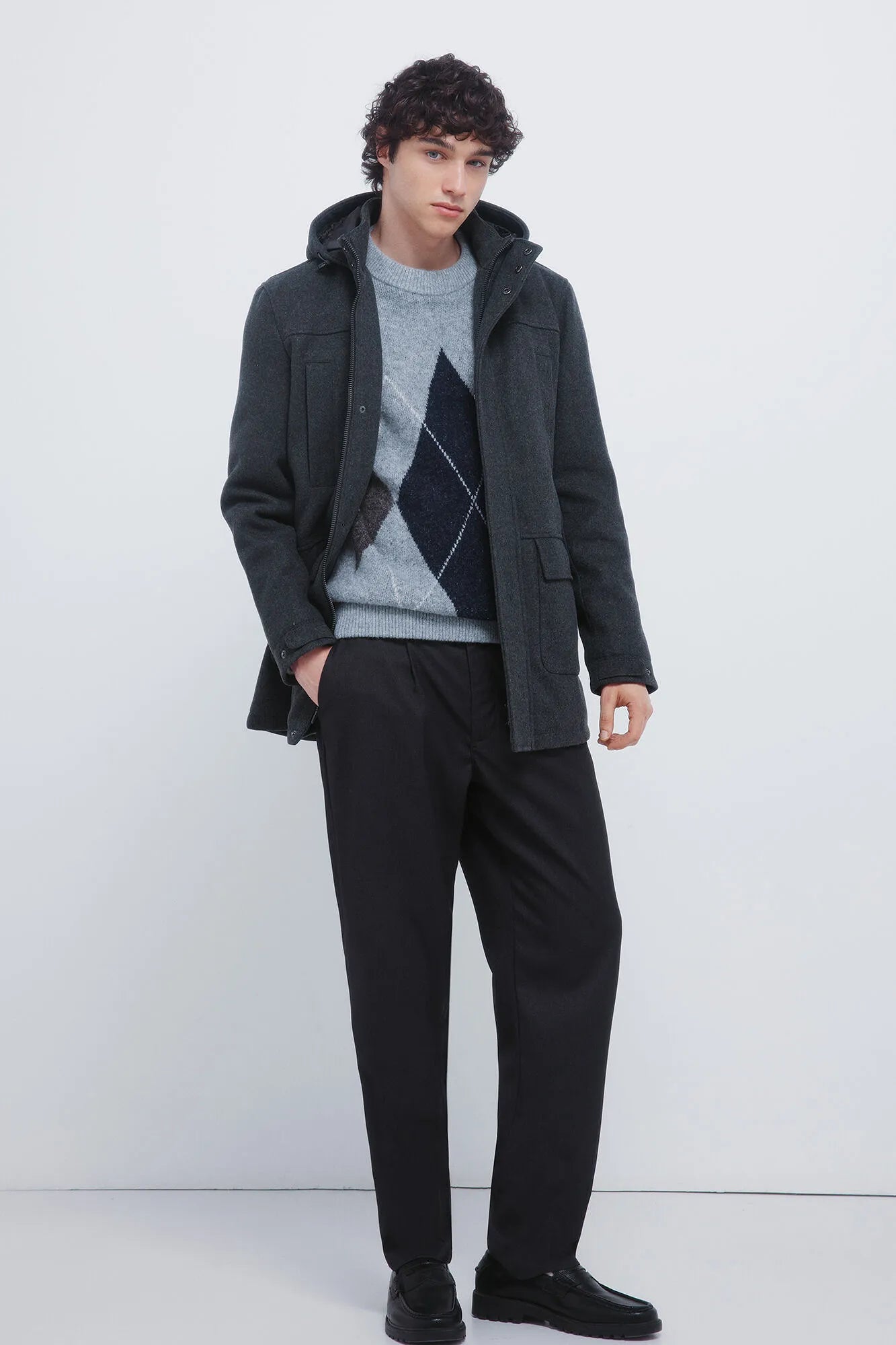 Springfield_Dark Grey_Long Wool -Effect Parka_0582656_42_03