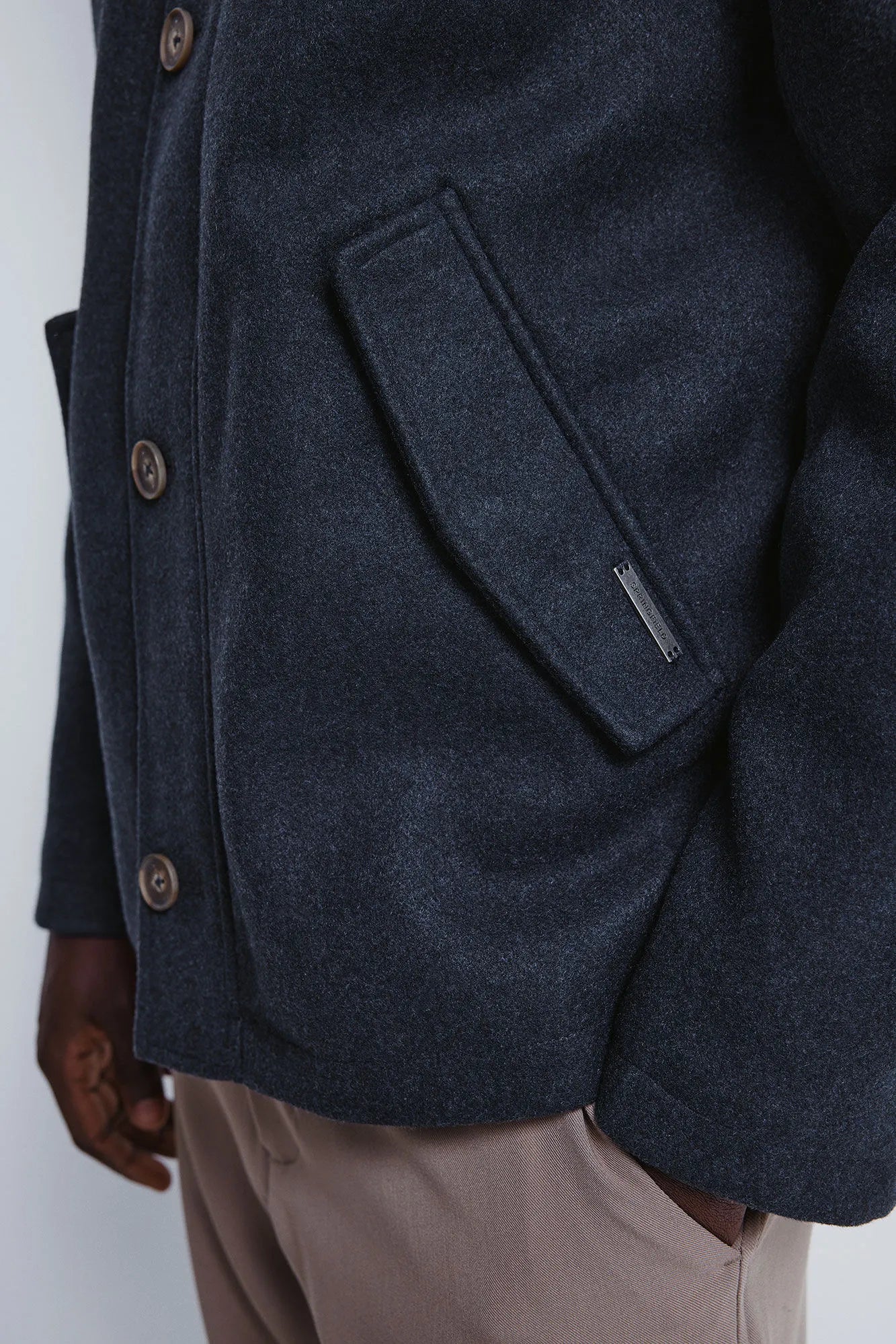 Springfield_blue_Short Wool-Effect Parka_0582657_11_06