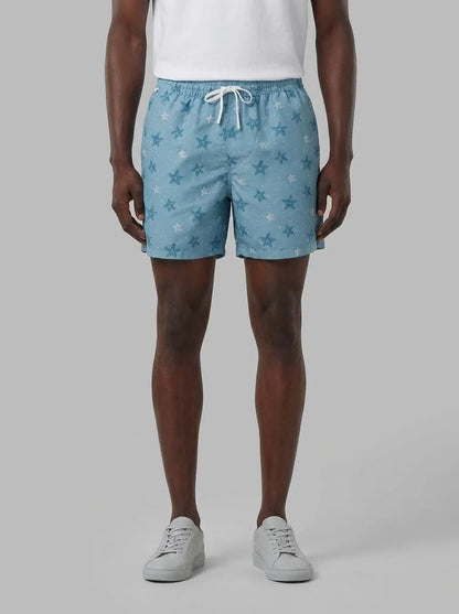 Springfield Blue Men Star Print Swimwear SKU: 0593911_83 Image 00