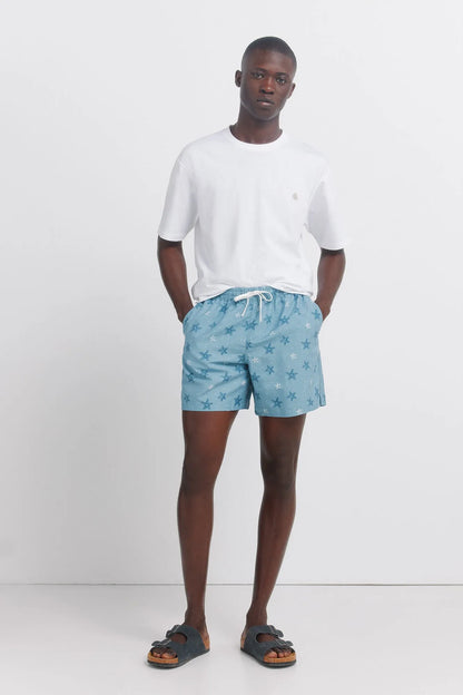 Springfield Blue Men Star Print Swimwear SKU: 0593911_83 Image 01