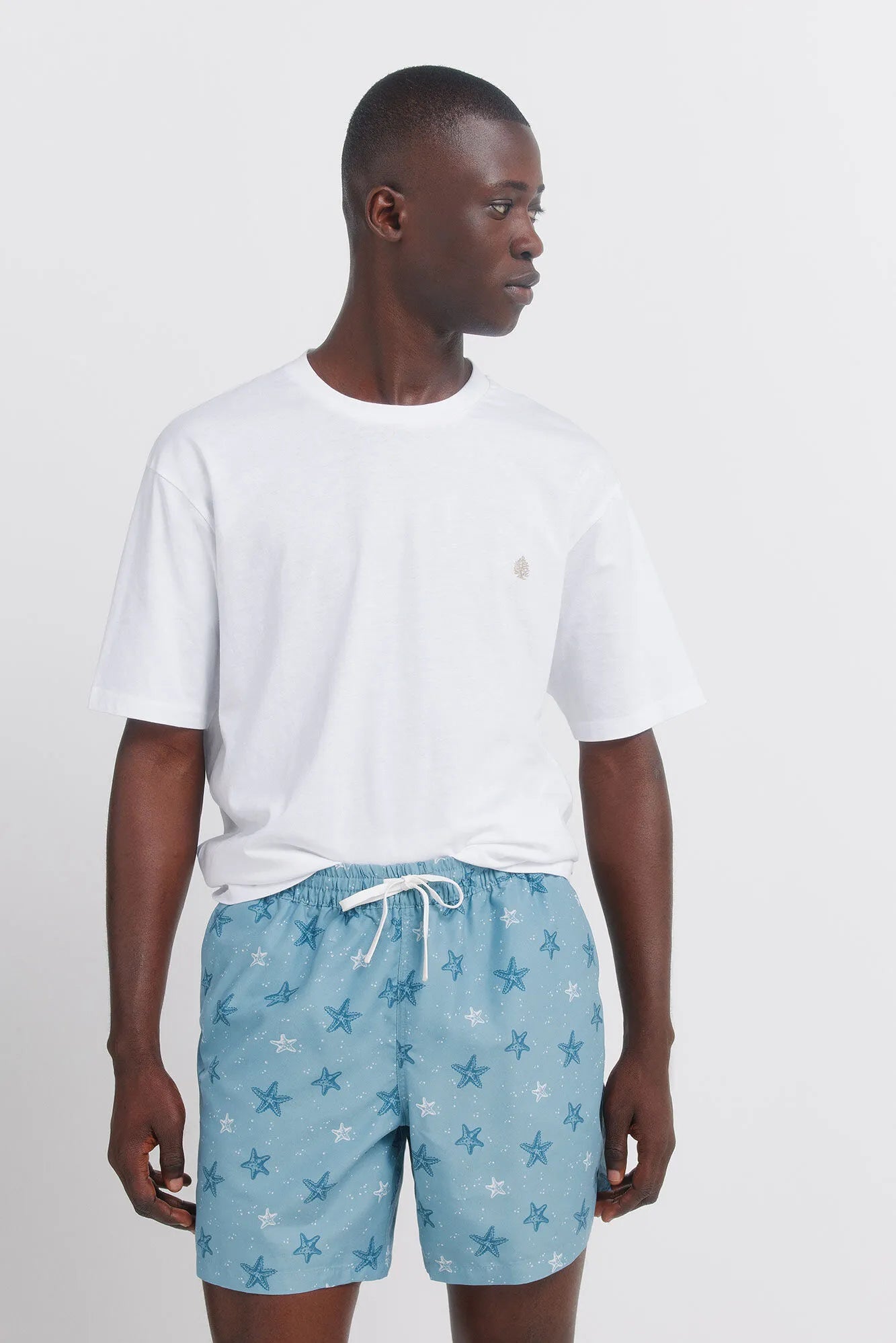 Springfield Blue Men Star Print Swimwear SKU: 0593911_83 Image 03