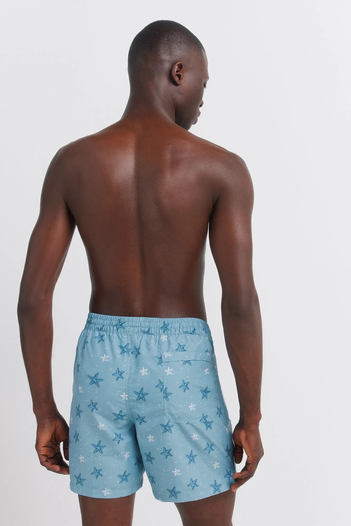 Springfield Blue Men Star Print Swimwear SKU: 0593911_83 Image 06