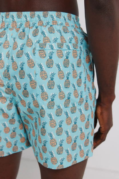 Springfield Blue Men Pineapple Print Swimwear SKU: 0593912_82 Image 05