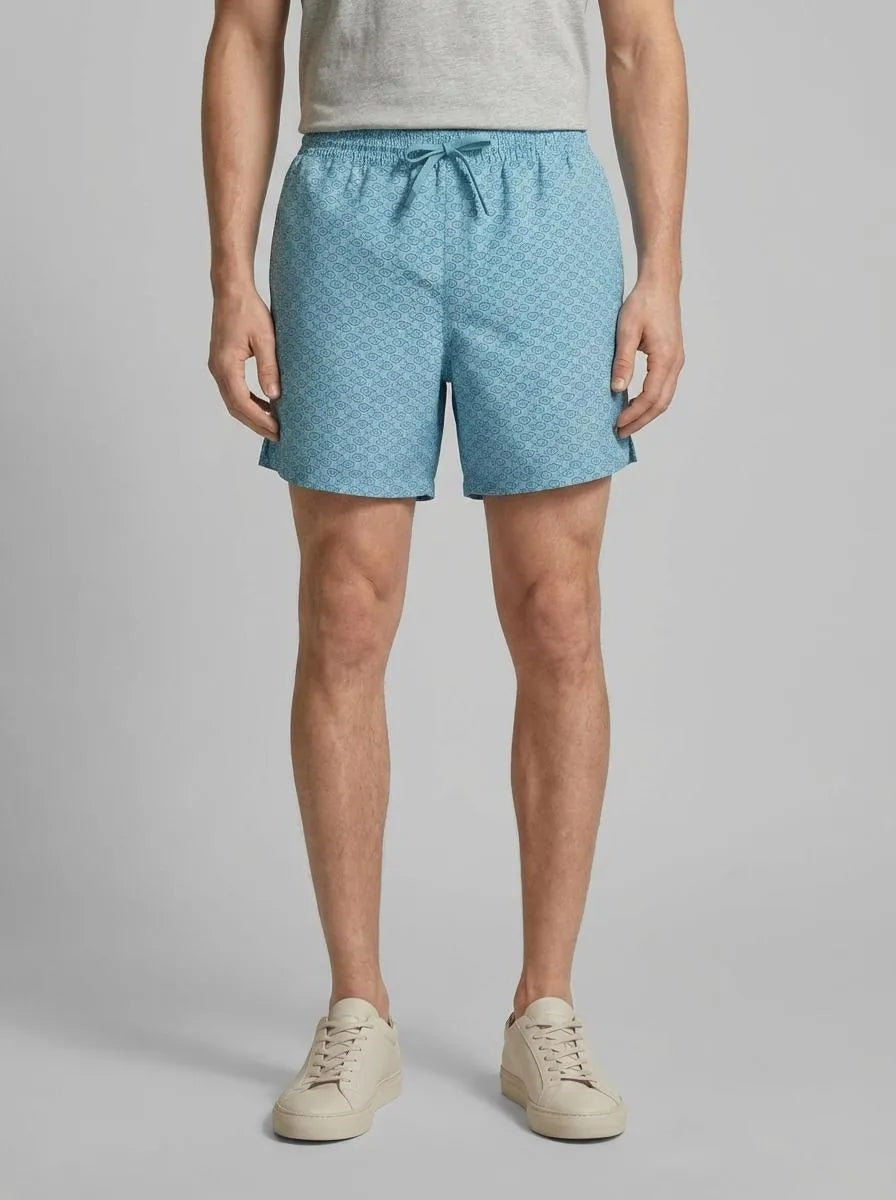 Springfield Blue Men Printed Fish Swimwear SKU: 0593920_82 Image 00