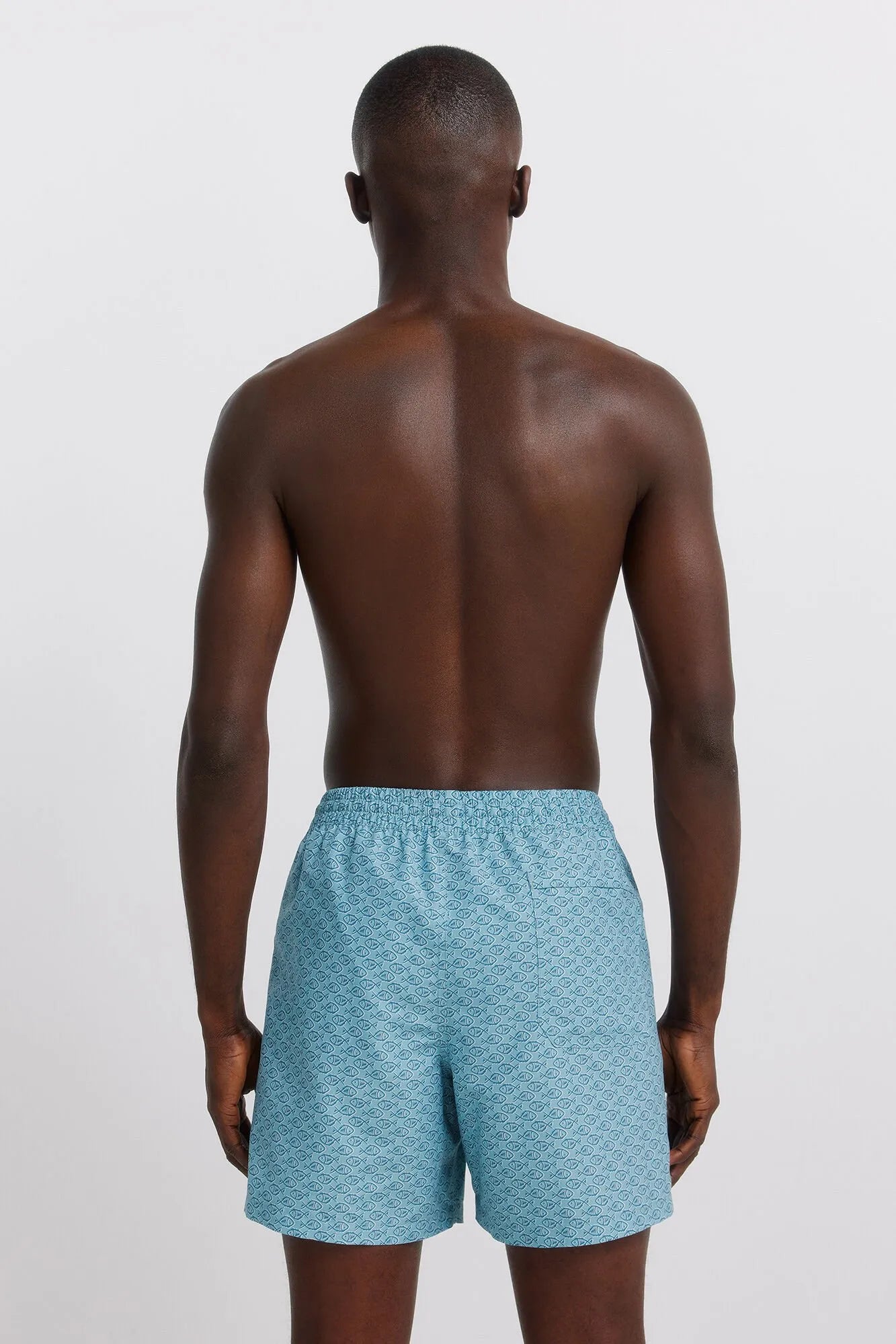 Springfield Blue Men Printed Fish Swimwear SKU: 0593920_82 Image 06