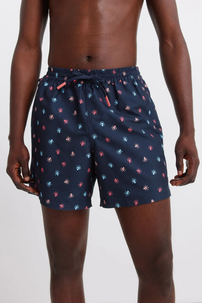 Springfield Blue Men Octopus Print Swimwear SKU: 0593922_12 Image 02