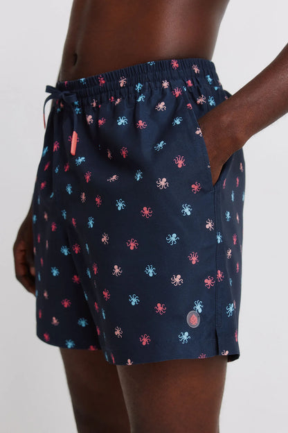 Springfield Blue Men Octopus Print Swimwear SKU: 0593922_12 Image 04