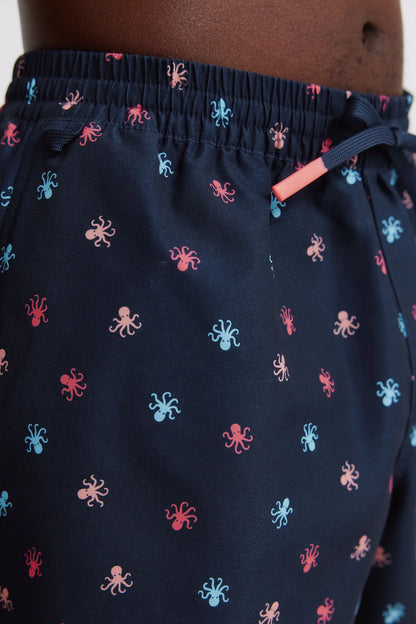 Springfield Blue Men Octopus Print Swimwear SKU: 0593922_12 Image 05