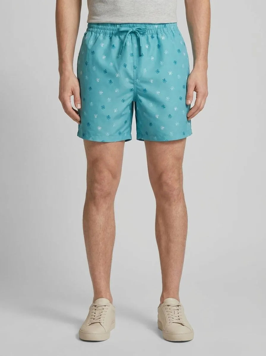 Springfield Blue Men Octopus Print Swimwear SKU: 0593922_85 Image 00