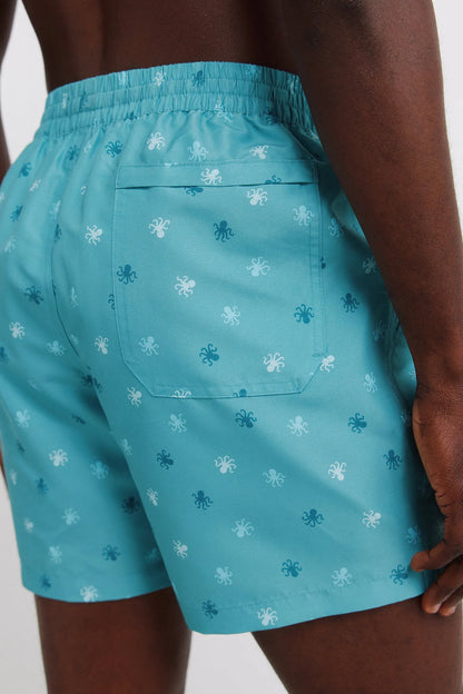 Springfield Blue Men Octopus Print Swimwear SKU: 0593922_85 Image 05