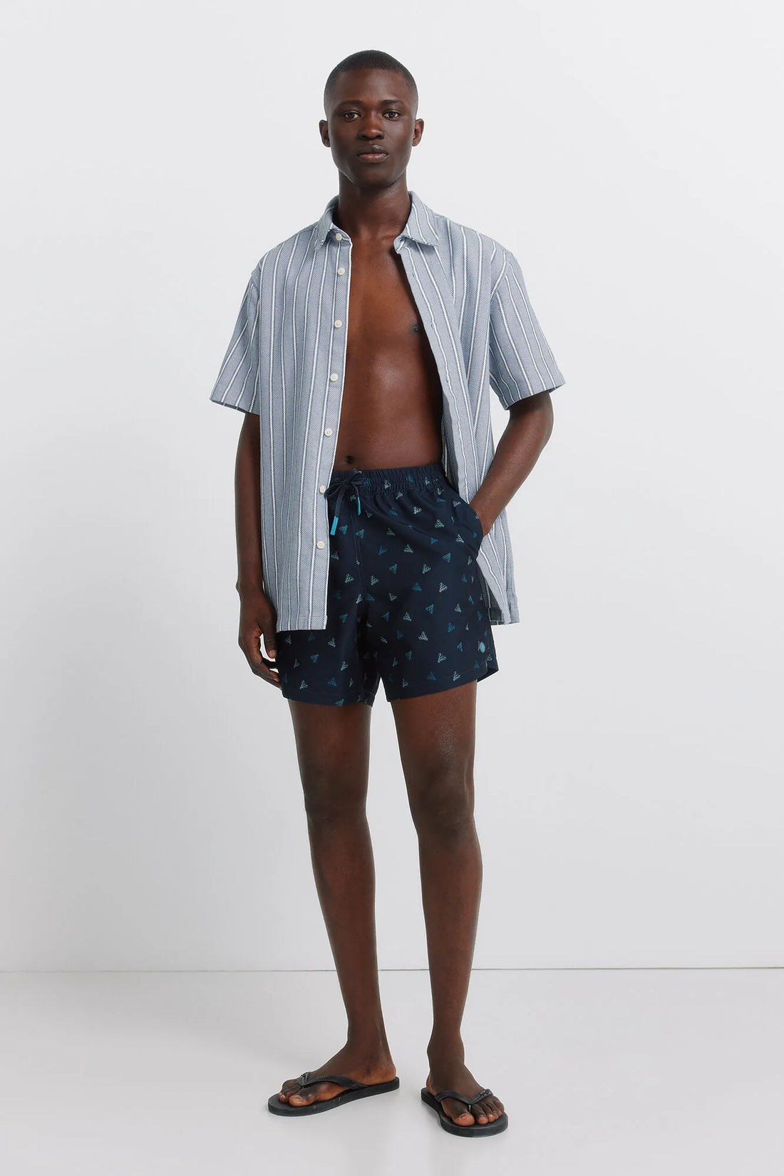 Springfield Blue Men Lobster Print Swimwear SKU: 0593923_11 Image 01