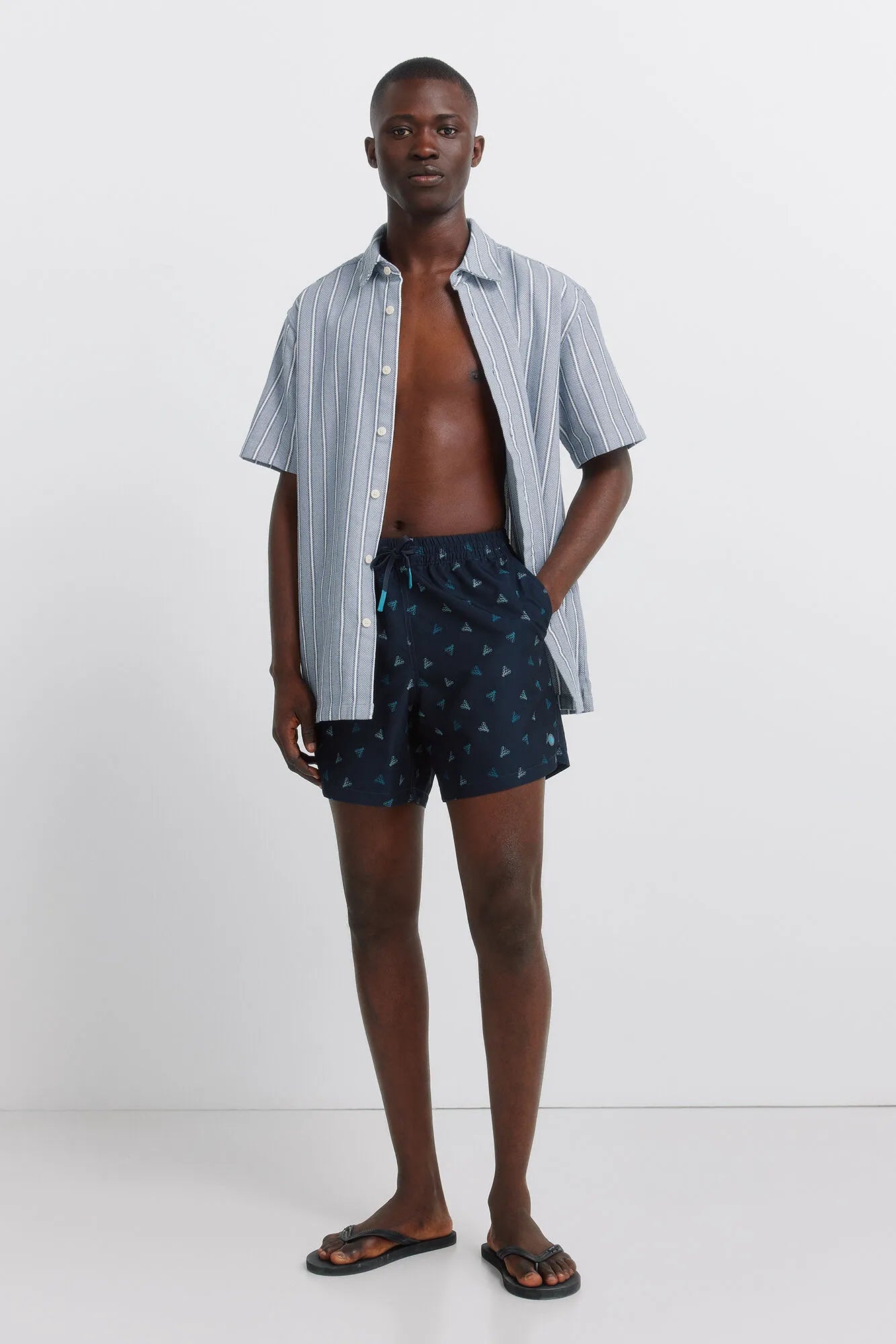 Springfield Blue Men Lobster Print Swimwear SKU: 0593923_11 Image 01