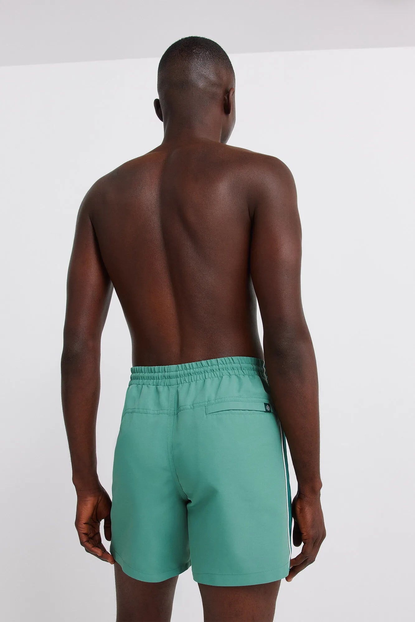 Springfield Green Men Plain V-Shaped Swimwear SKU: 0593928_22 Image 05