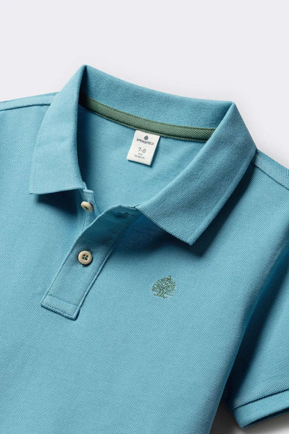 Springfield Blue Boys Basic Polo Shirt SKU: 0643122_80 Image 03