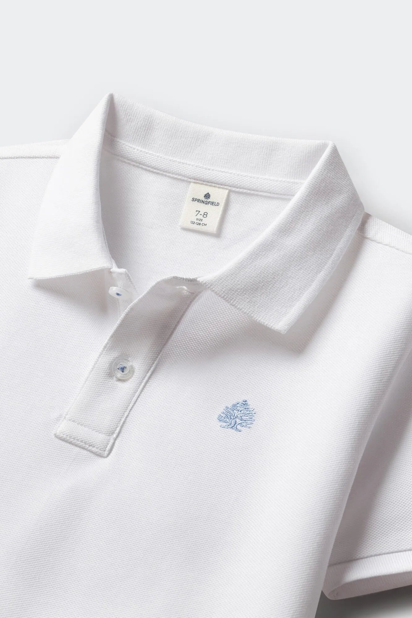 Springfield White Boys Basic Polo Shirt SKU: 0643122_99 Image 03