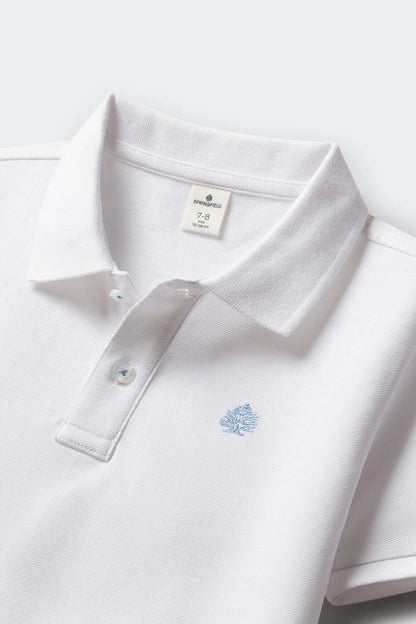 Springfield White Boys Basic Polo Shirt SKU: 0643122_99 Image 03