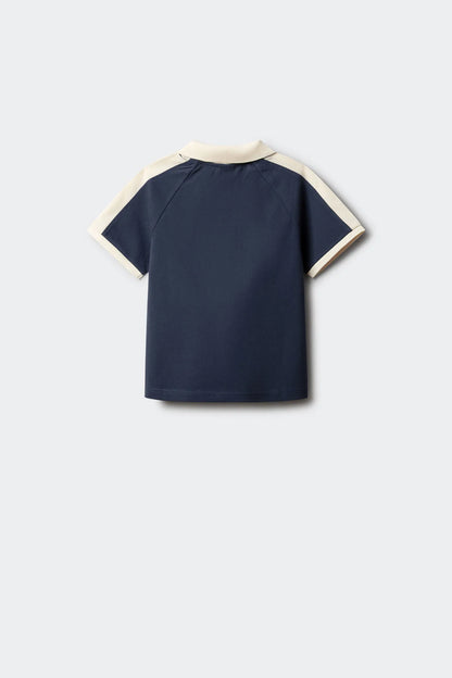 Springfield Blue Boys Cut and Sew Polo Shirt SKU: 0643124_17 Image 09