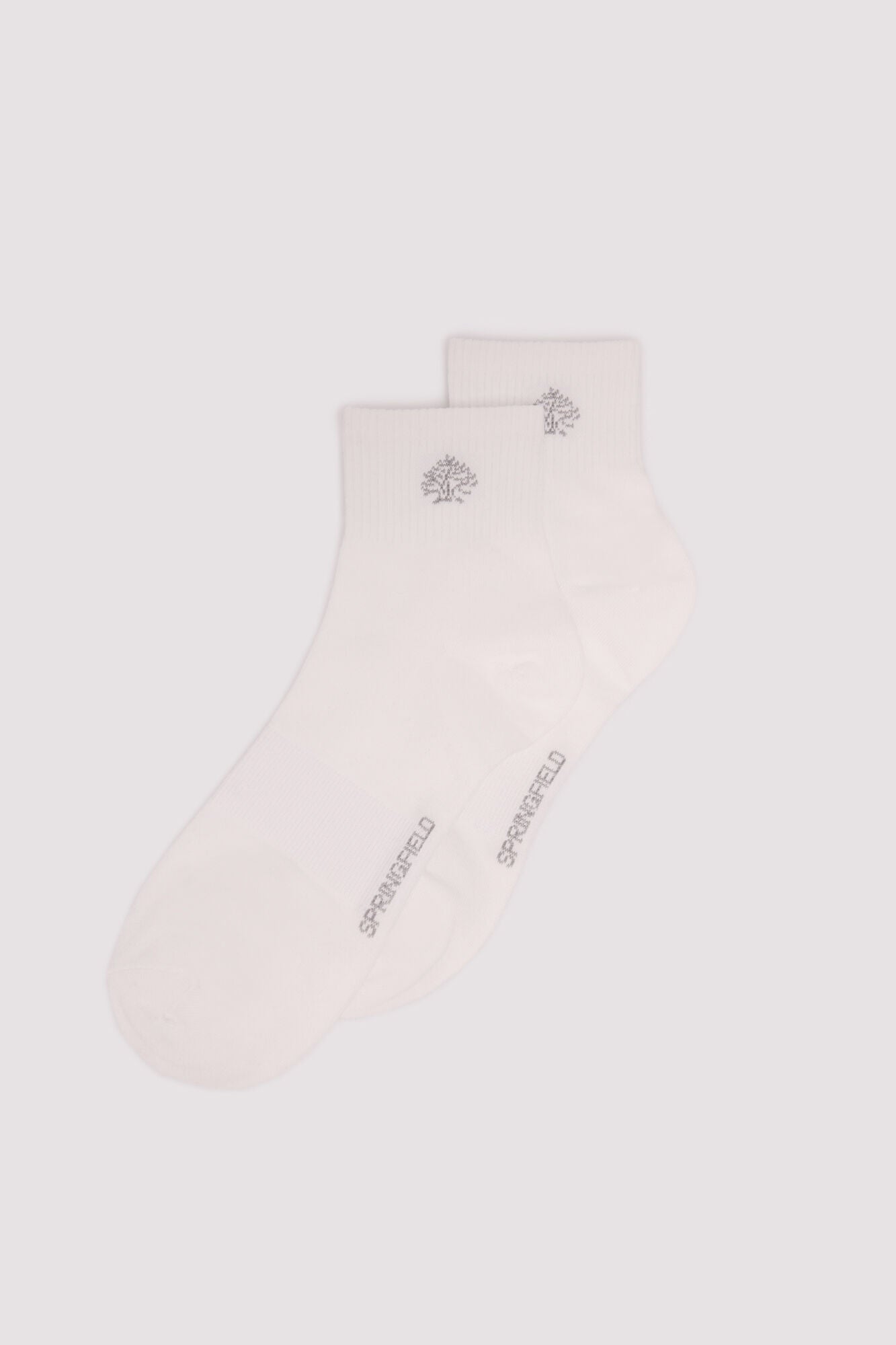 Springfield_White_Ribbed Sports Ankle Socks_0652092_99_01
