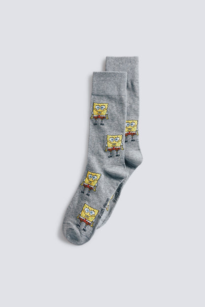 Springfield_Medium_Grey_Spongebob Socks_0652103_46_01
