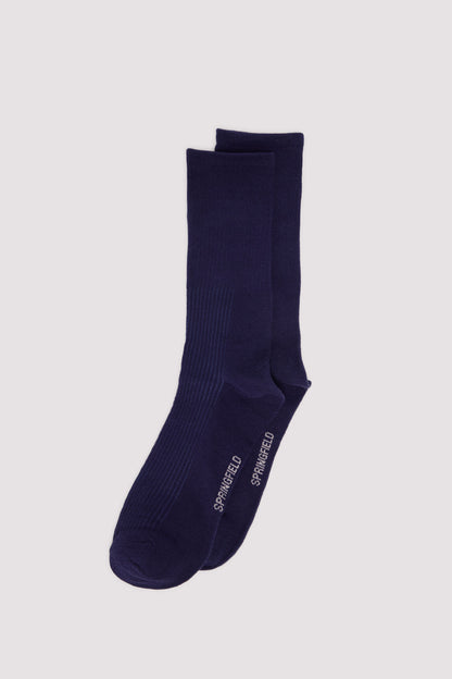 Springfield_Dark_Blue_Two-Tone Textured Cotton Sock_0652113_11_01