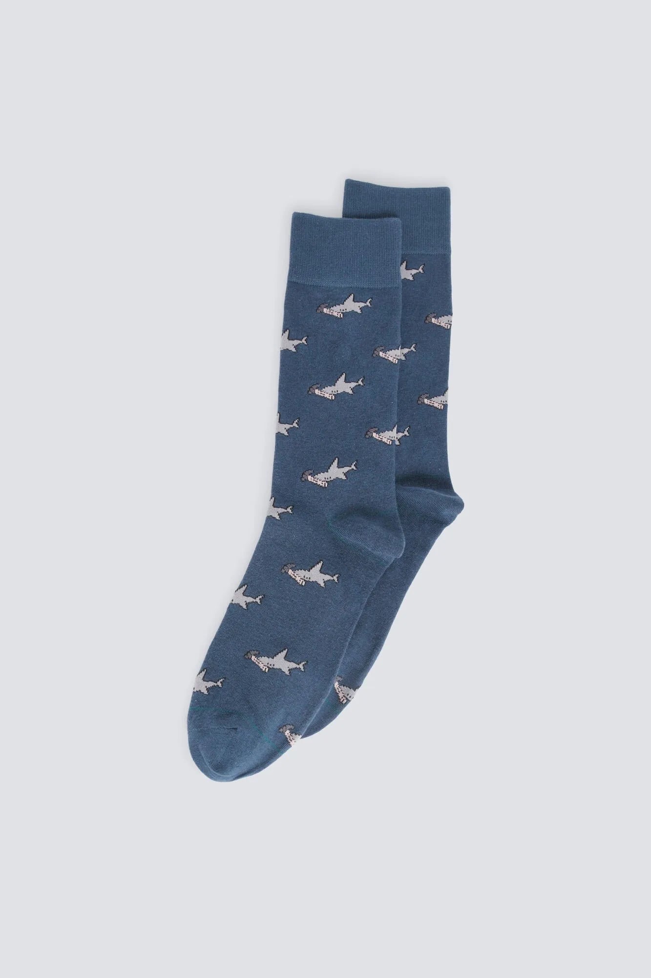 Springfield Blue Men Long Hammerhead Shark Sock SKU: 0653620_17 Image 01