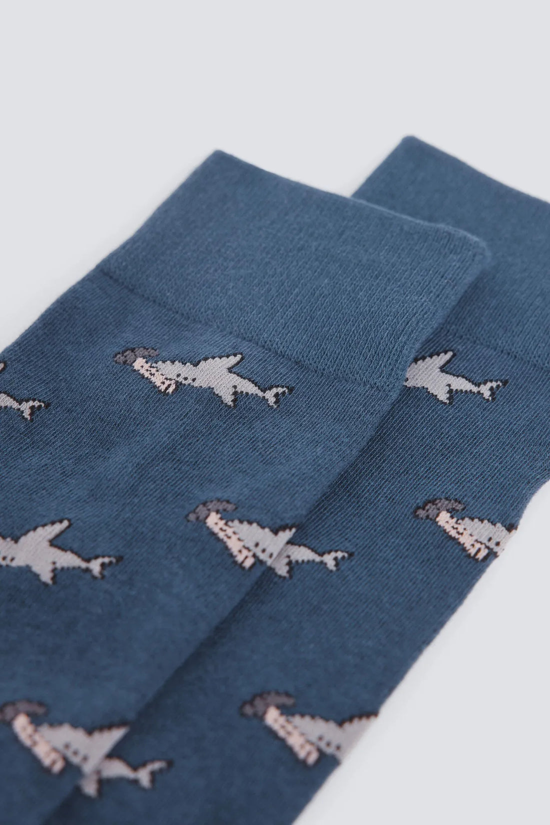 Springfield Blue Men Long Hammerhead Shark Sock SKU: 0653620_17 Image 02