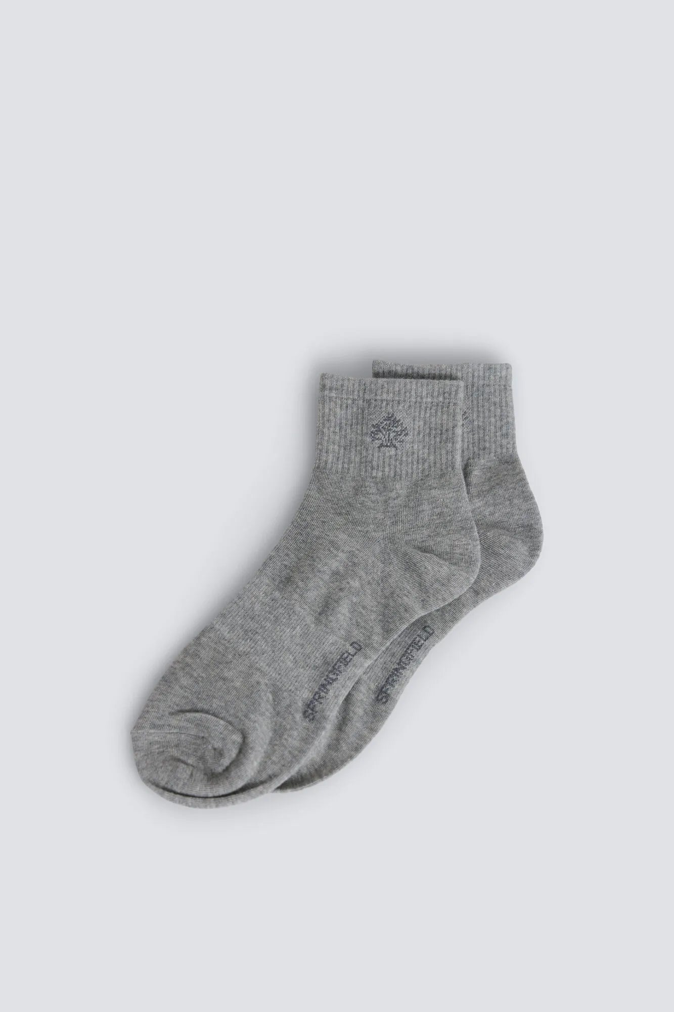 Springfield Gray Men Ribbed Ankle Sock SKU: 0653646_44 Image 01