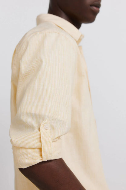 Springfield Yellow Men Lightweight Micro Striped Shirt SKU: 0943171_05 Image 02