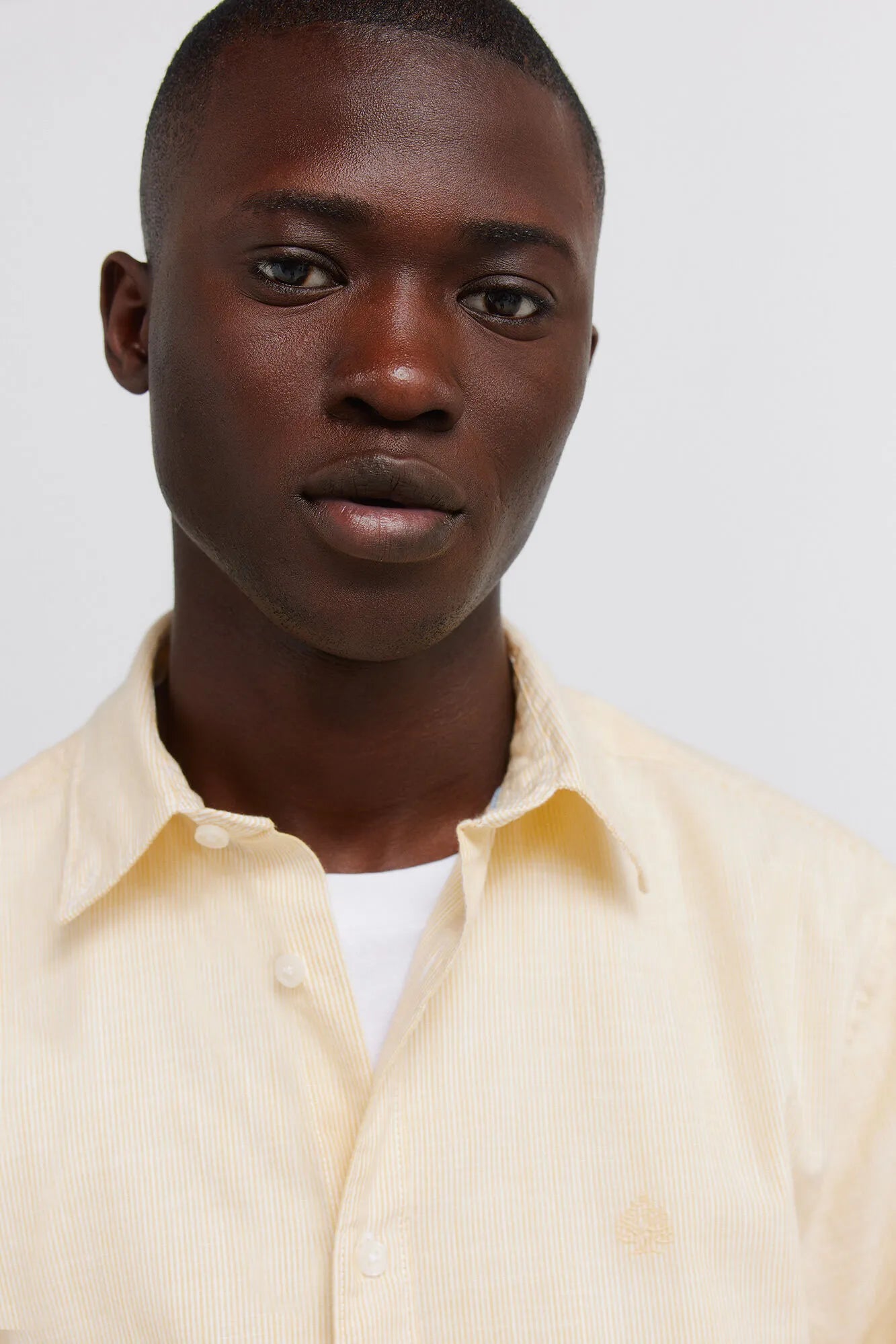 Springfield Yellow Men Lightweight Micro Striped Shirt SKU: 0943171_05 Image 03