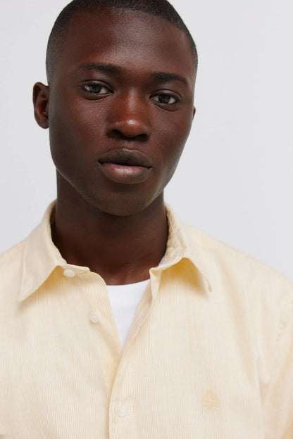 Springfield Yellow Men Lightweight Micro Striped Shirt SKU: 0943171_05 Image 03