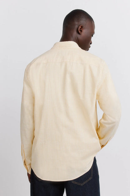 Springfield Yellow Men Lightweight Micro Striped Shirt SKU: 0943171_05 Image 04