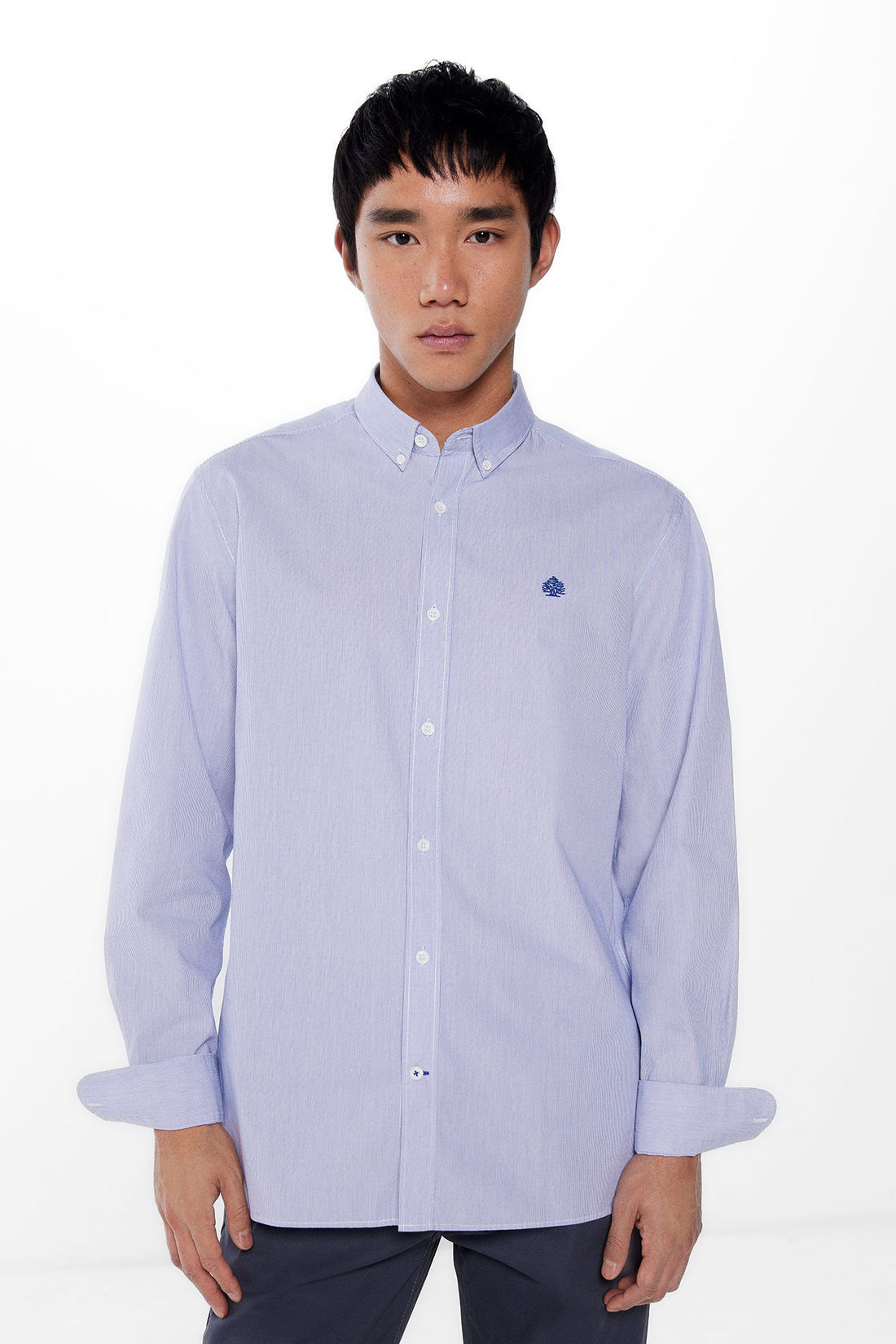 Button Down Shirt With Logo_0947621_11_01