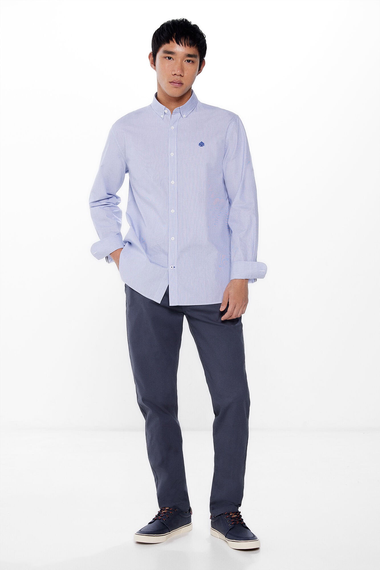 Button Down Shirt With Logo_0947621_11_03