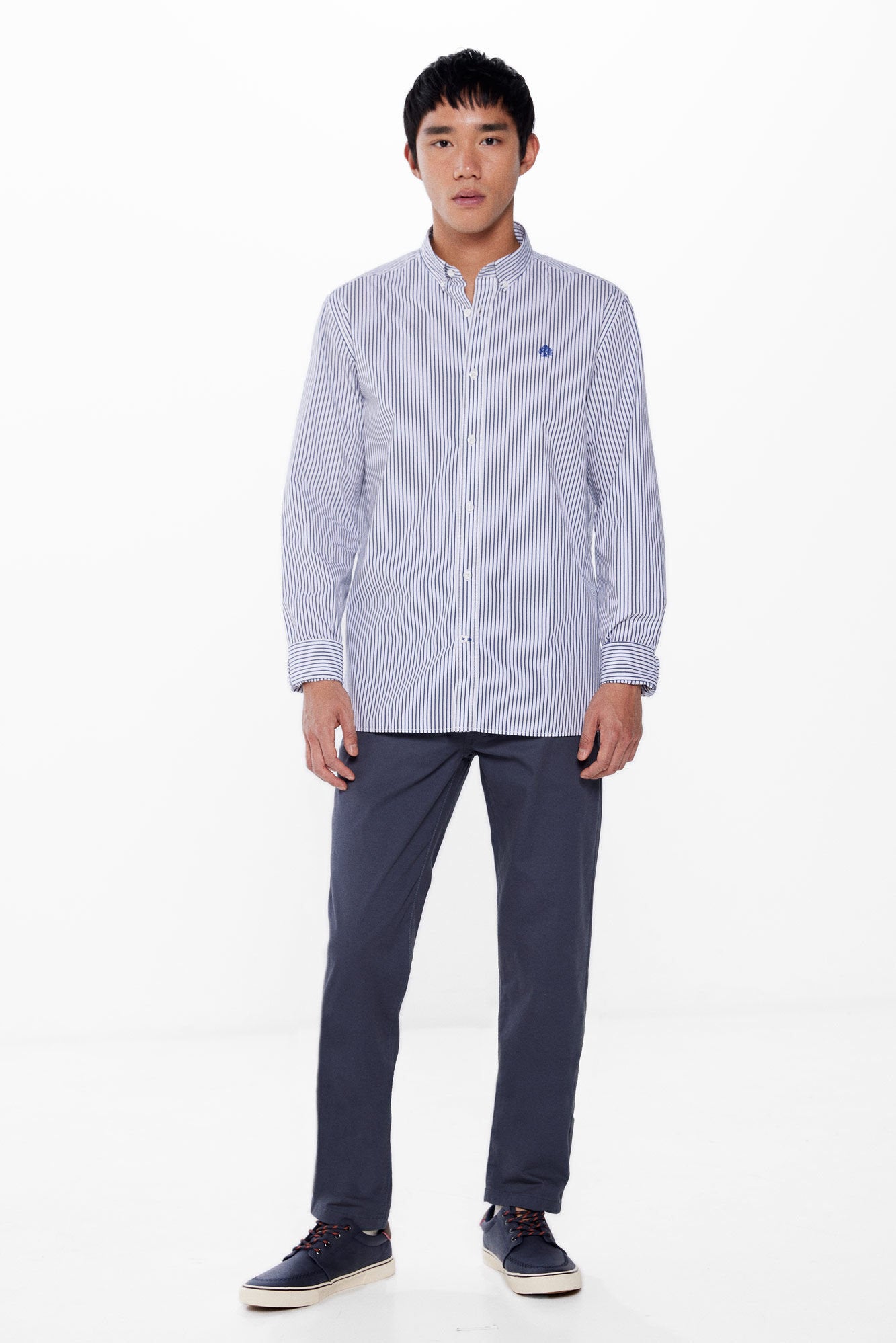 Button Down Shirt With Logo_0947621_16_03