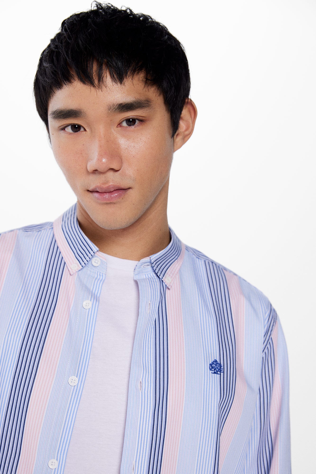 Button Down Shirt With Logo_0947621_70_03