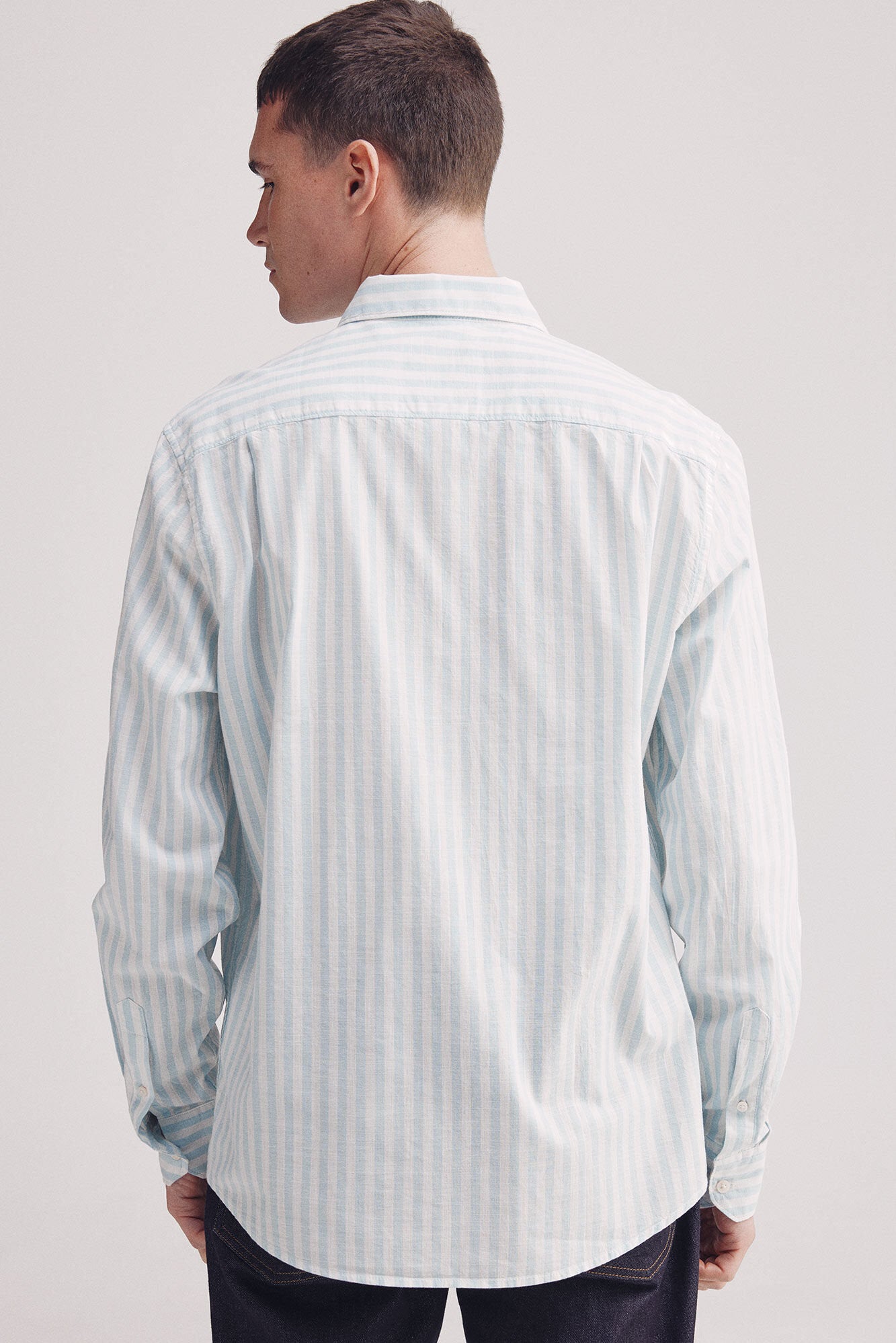 Springfield_Slub Cotton Striped Shirt_0949534_18_03